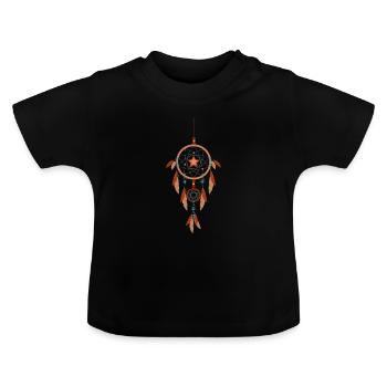 Native American Indian Abenaki - Baby Bio-T-Shirt mit Rundhals - Schwarz - Vorne