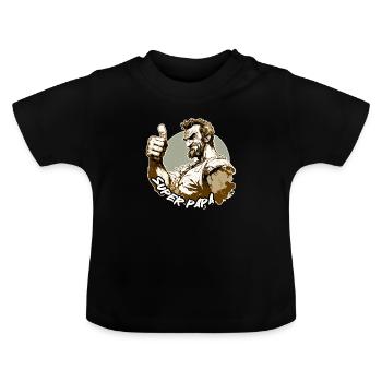 Great dad! - Baby Organic T-Shirt with Round Neck - black - Front