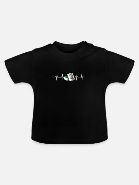 Cats Playing Mahjong - Baby Bio-T-Shirt mit Rundhals - Schwarz