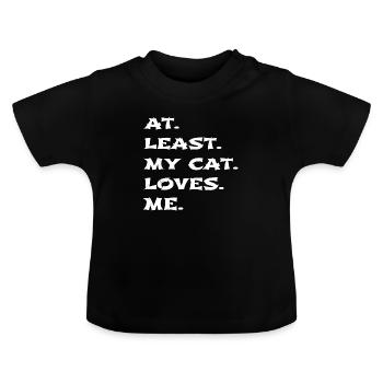 Chaton Humour Drôle Citation Anniversaire - T-shirt bio col rond Bébé - noir - Devant