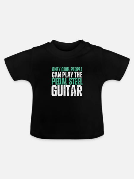 Pedal Steel Guitar - Baby Bio-T-Shirt mit Rundhals - Schwarz