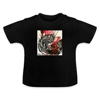 Wave - Baby Bio-T-Shirt mit Rundhals - Schwarz - Vorne