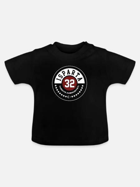 Isparta - Baby Bio-T-Shirt mit Rundhals - Schwarz