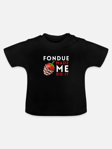 Swiss Cheese Fondue - Baby Bio-T-Shirt mit Rundhals - Schwarz