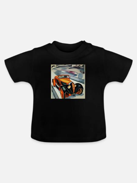 Car hot - Baby Bio-T-Shirt mit Rundhals - Schwarz