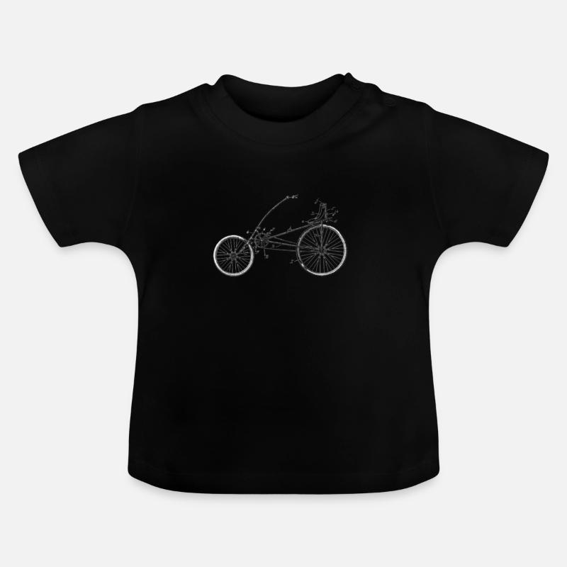 Vélo couché et vélomobile - T-shirt bio col rond Bébé - noir