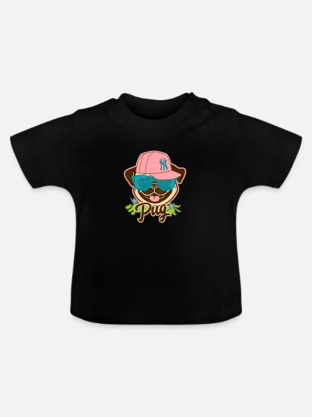 Dog - Baby Bio-T-Shirt mit Rundhals - Schwarz