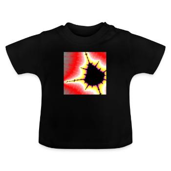 00044 A HERZ rot - Baby Bio-T-Shirt mit Rundhals - Schwarz - Vorne