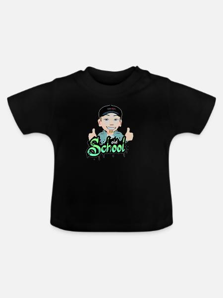 OldSchool Gamer - Baby Bio-T-Shirt mit Rundhals - Schwarz