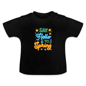First Day Of Spring Equinox - Baby Bio-T-Shirt mit Rundhals - Schwarz - Vorne