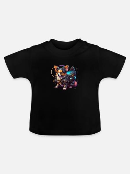 CyberHund - Baby Bio-T-Shirt mit Rundhals - Schwarz