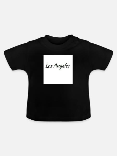 Los Angeles - Baby Bio-T-Shirt mit Rundhals - Schwarz