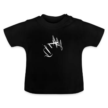 Couple d’artistes en look partenaire - T-shirt bio col rond Bébé - noir - Devant