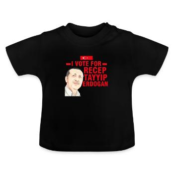Präsident Recep Tayyip Erdogan Türkiye 2023 - Baby Bio-T-Shirt mit Rundhals - Schwarz - Vorne