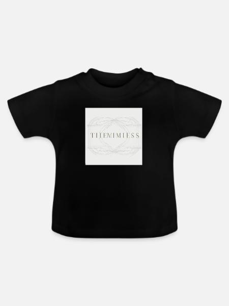 zeitloser stiel - Baby Bio-T-Shirt mit Rundhals - Schwarz