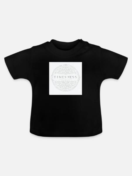 zeitloser stiel - Baby Bio-T-Shirt mit Rundhals - Schwarz