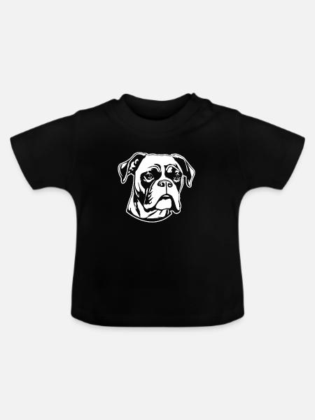 Boxer Hund Hunderasse - Baby Bio-T-Shirt mit Rundhals - Schwarz