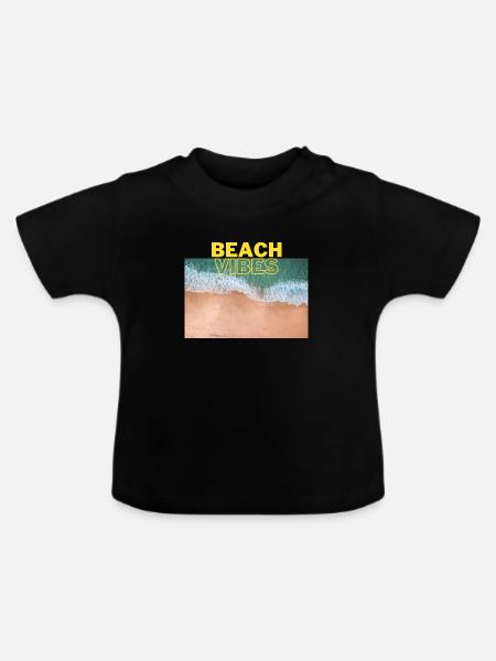 Beach 17 - Baby Bio-T-Shirt mit Rundhals - Schwarz