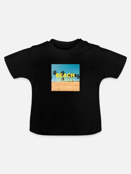 Beach 15 - Baby Bio-T-Shirt mit Rundhals - Schwarz