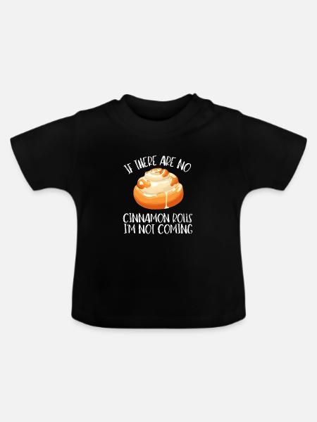 Cinnamon Roll And Cinnamon Buns - Baby Bio-T-Shirt mit Rundhals - Schwarz