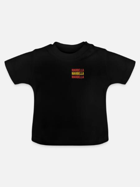 Marbella Marbella Marbella - Baby Bio-T-Shirt mit Rundhals - Schwarz