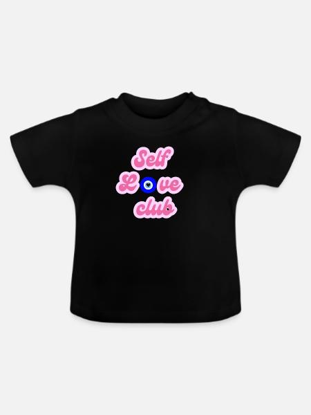 Selbstliebe-Club - Baby Bio-T-Shirt mit Rundhals - Schwarz