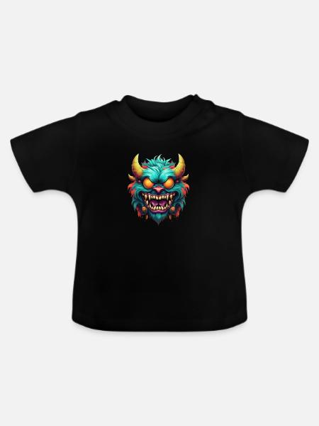 Evil Monster - Baby Bio-T-Shirt mit Rundhals - Schwarz