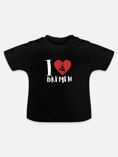 Bremen Town Musicians - Baby Bio-T-Shirt mit Rundhals - Schwarz