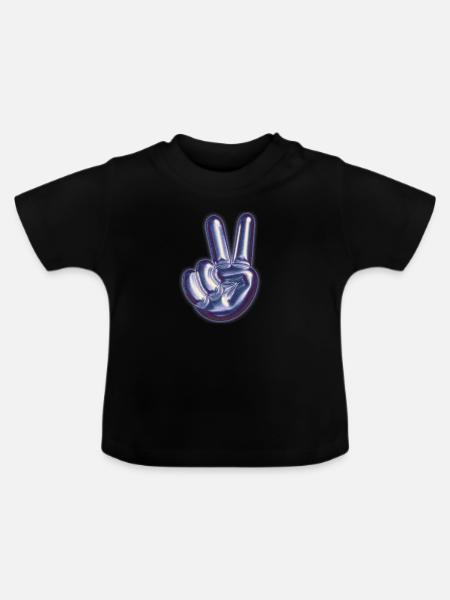 Chrome Peace - Baby Bio-T-Shirt mit Rundhals - Schwarz