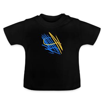 Abstraction ukrainienne - T-shirt bio col rond Bébé - noir - Devant