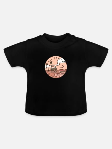 California This Place - Baby Bio-T-Shirt mit Rundhals - Schwarz