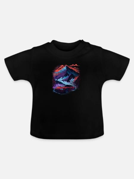 Sportwagen Drift - Baby Bio-T-Shirt mit Rundhals - Schwarz