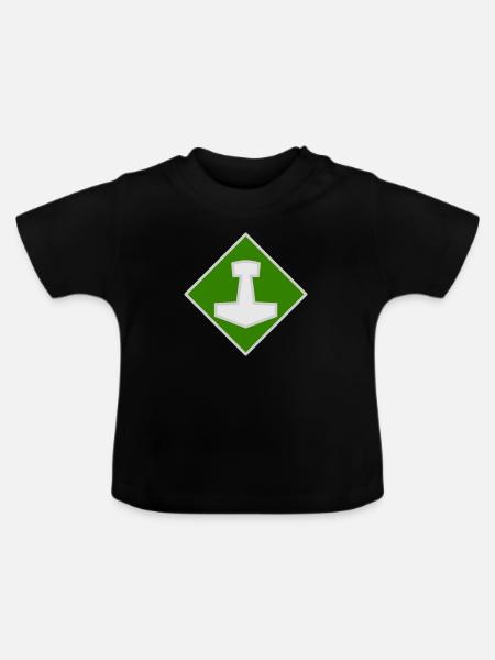 Mjölnir - Baby Bio-T-Shirt mit Rundhals - Schwarz
