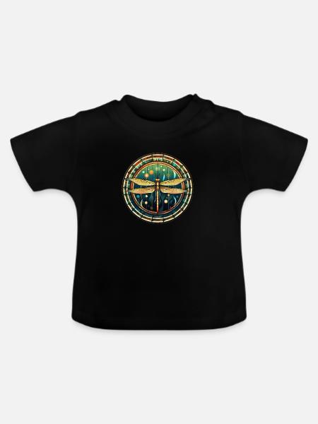 Libelle - Baby Bio-T-Shirt mit Rundhals - Schwarz