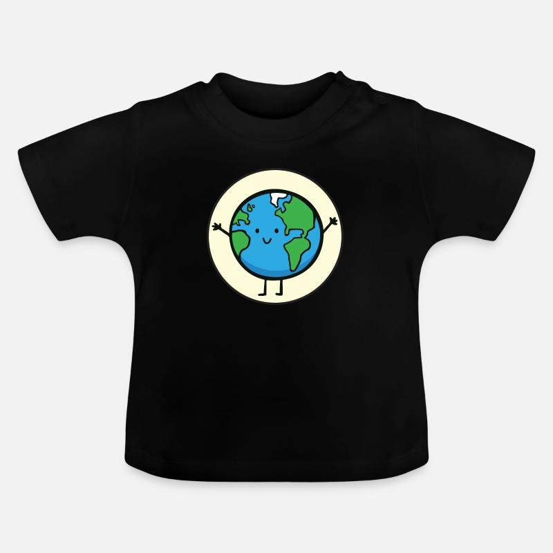 Terre heureuse - T-shirt bio col rond Bébé - noir