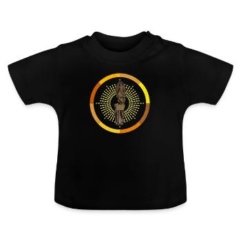 Coiffure afro Culture des cheveux peignés Histoire africaine - T-shirt bio col rond Bébé - noir - Devant