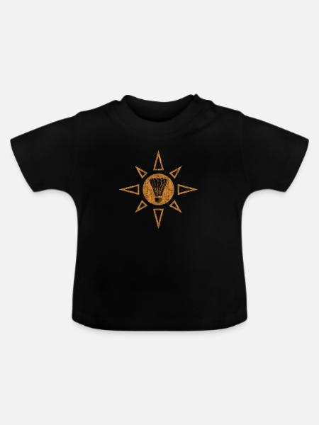 Badminton - Baby Bio-T-Shirt mit Rundhals - Schwarz