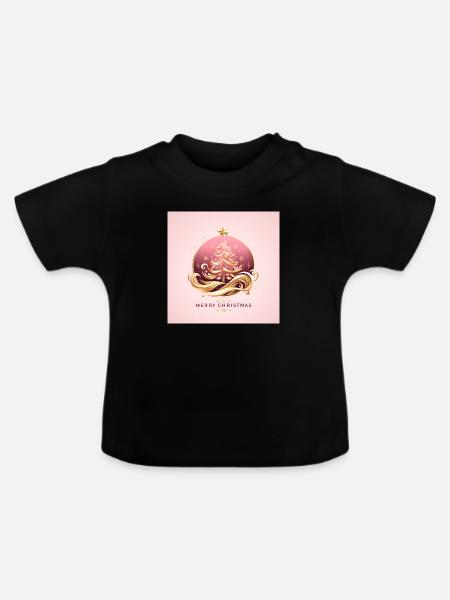 Weihnachten - Baby Bio-T-Shirt mit Rundhals - Schwarz
