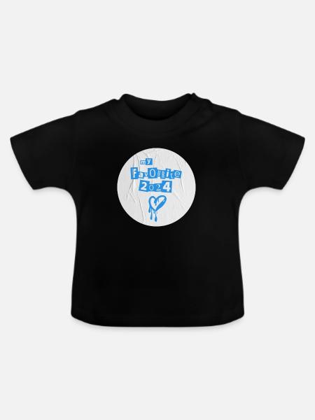 Mein Favorit 2024 - Baby Bio-T-Shirt mit Rundhals - Schwarz