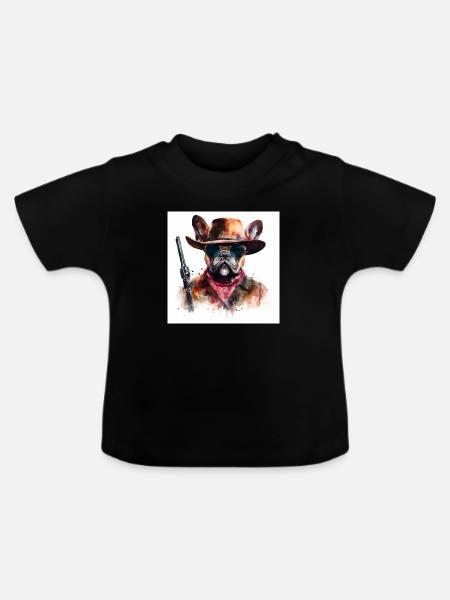 wild wild bully - Baby Bio-T-Shirt mit Rundhals - Schwarz