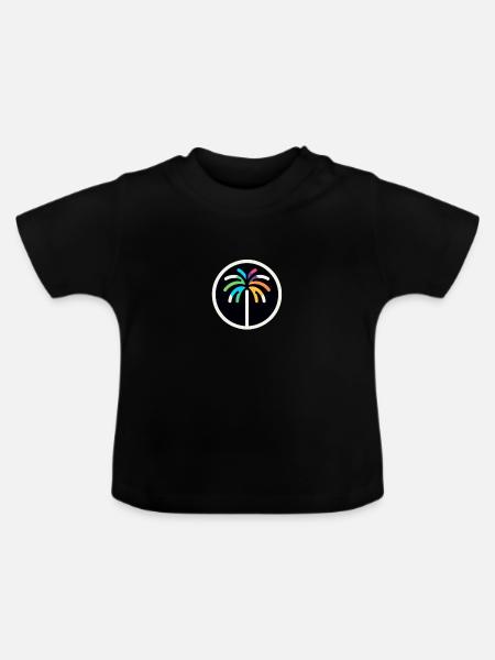Tropische Eleganz - Baby Bio-T-Shirt mit Rundhals - Schwarz