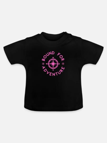 Moods Cycling pink - Baby Bio-T-Shirt mit Rundhals - Schwarz