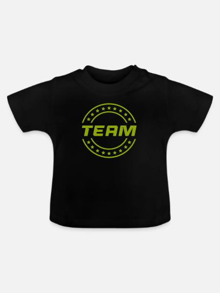 team - Baby Bio-T-Shirt mit Rundhals - Schwarz