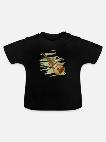 Geige - Baby Bio-T-Shirt mit Rundhals - Schwarz
