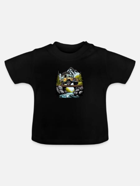 Der Offroad-Navigator - Baby Bio-T-Shirt mit Rundhals - Schwarz