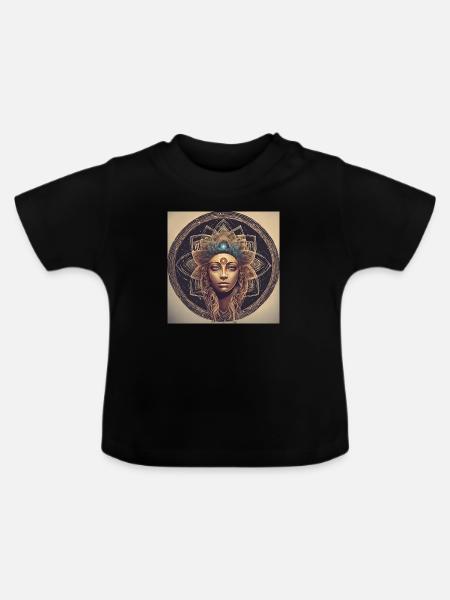 Weltall - Baby Bio-T-Shirt mit Rundhals - Schwarz