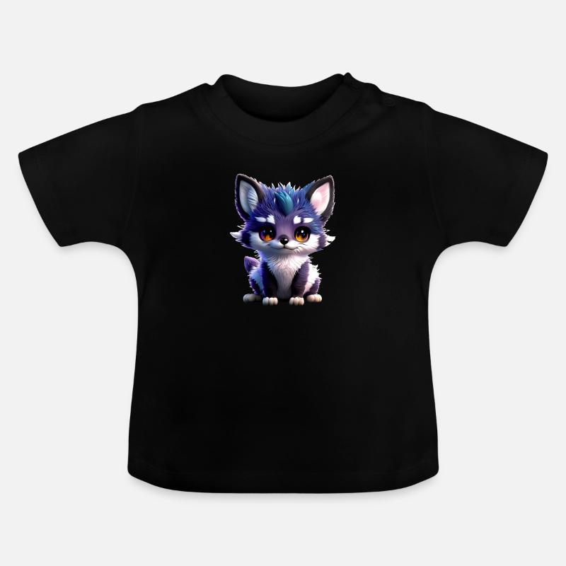 Bébé animal mignon - T-shirt bio col rond Bébé - noir