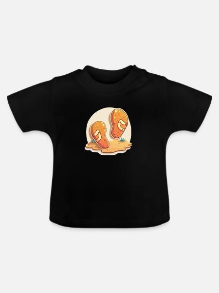 Der Strandräuber - Baby Bio-T-Shirt mit Rundhals - Schwarz