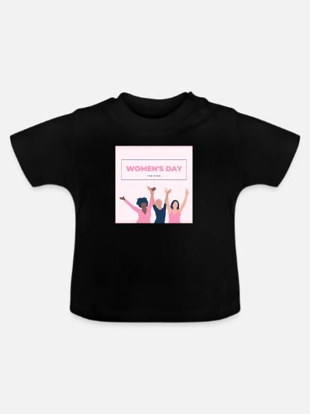 Women‘s day - Baby Bio-T-Shirt mit Rundhals - Schwarz