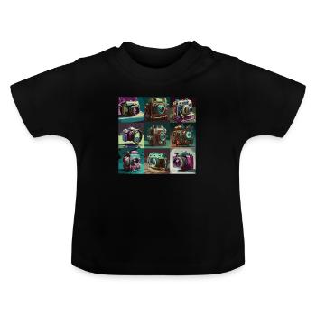 L’amour analogique - T-shirt bio col rond Bébé - noir - Devant